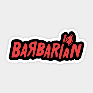 The DnD Classes: Barbarian Sticker